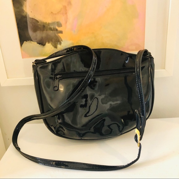 Vintage 80s abstract patchwork crossbody bag - Picture 8 of 16